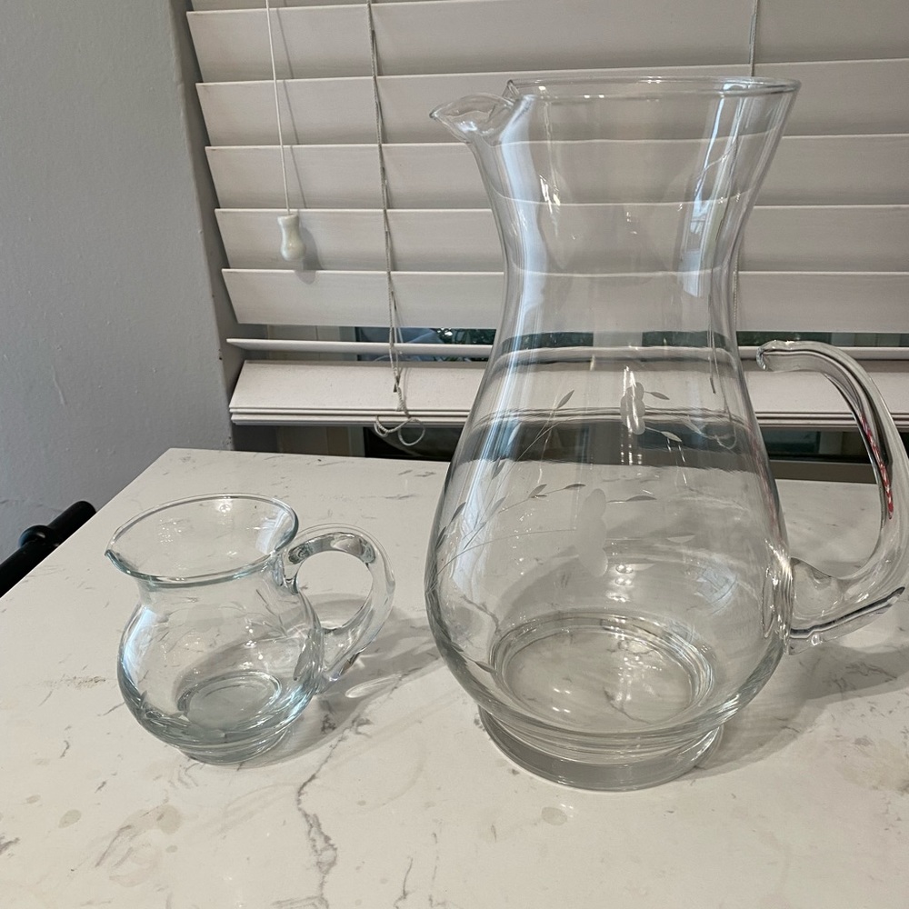 Set of Two Princess House Pitchers